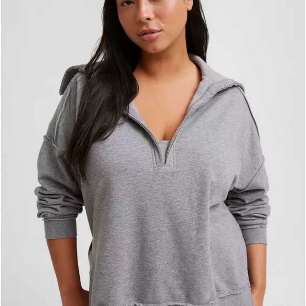 Torrid Heather Gray Women's v neck sweatshirt